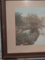 WALLACE NUTTING «A Barre Brook» Hand Tinted Photo – Signed – 15″ x 12″