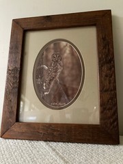 Wood Framed Barred Owl Nature Art Photograph by Jack B. Reynolds 12.5″x10.5″ COA