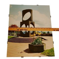 Vtg Changing Form Sculpture Photo Poster 16×20 Seattle Space Needle Kerry Park
