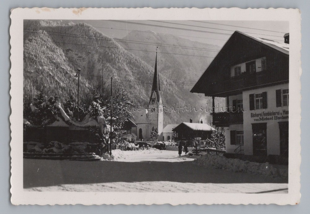 Bayrischzell 1946 – Winter Bakery Church – Old Photo 1940s