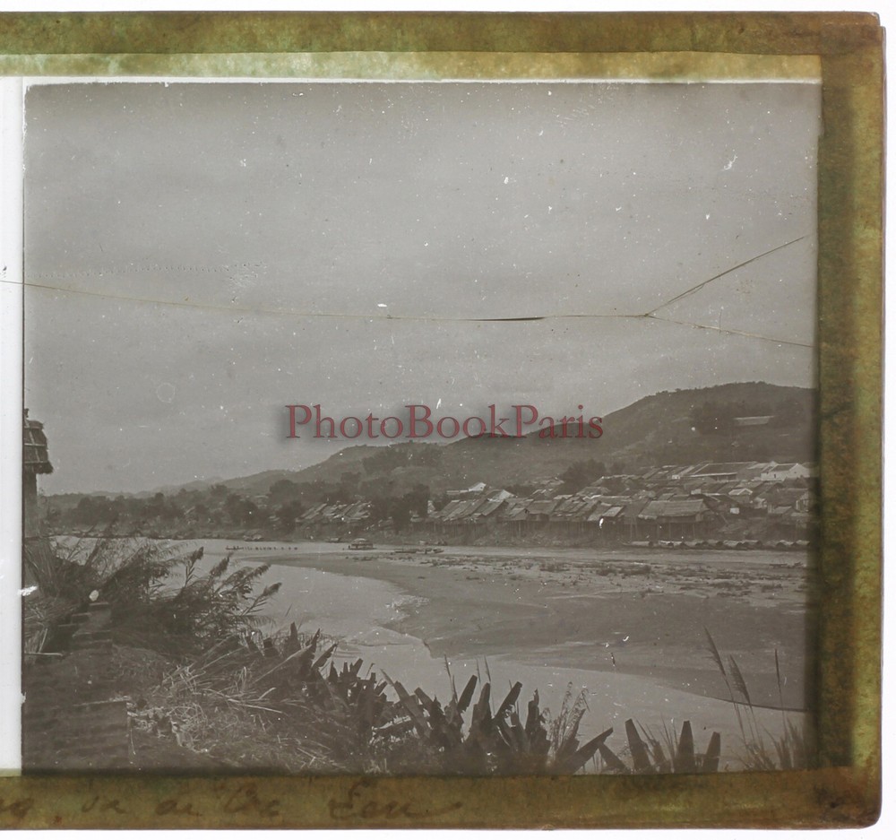Vietnam Lào Cai Lao Kay Photo C1910 Glass Plate CASSÉE Stereo Vintage