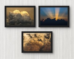 4x6in Set of 3 storm cloud photography prints nature photo collage wall art