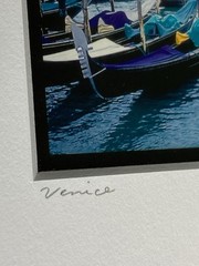 Jim Nilsen Photography Signed “Venice” Gondolas Italy #120 Framed Matted