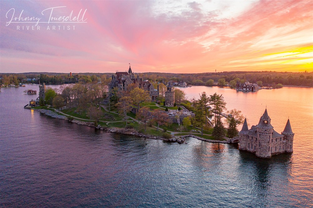 Boldt Castle – Inferno Sunset – Canvas Print – 1000 Alexandria Bay NY