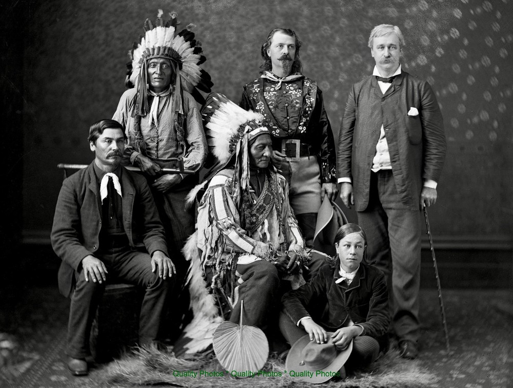 Buffalo Bill & his Troop 8.5×11″ Photo Print Wild West Show Sitting Bull, Annie