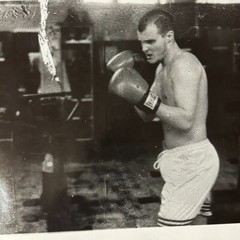 Photograph Silver Gelatin Print Janine Gordon Signed 20×24″ B/W Boxing Gleasons