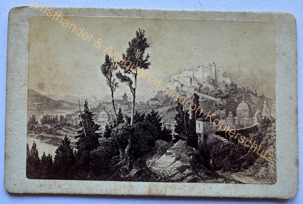 orig. CDV photo photograph lithograph around 1860 Salzburg