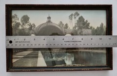 Hand Tint Oil Color Photo Botanical Bldg Balboa Park Ca 8”x12” 1915 Exposition