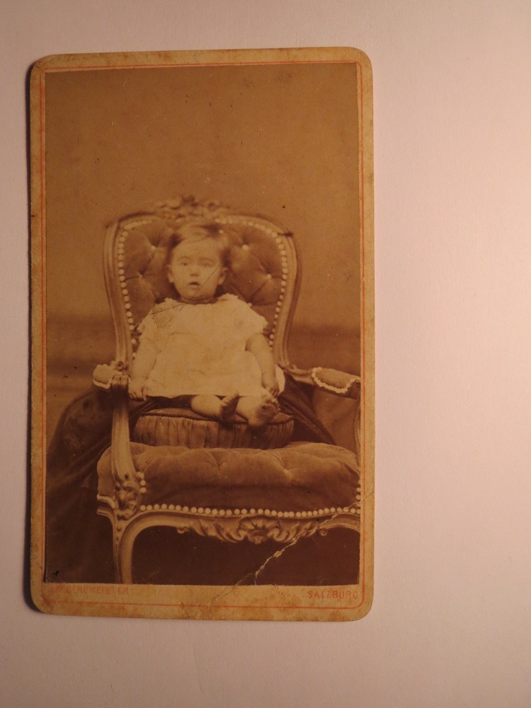 Salzburg – Mizzi Forstner as little girl 1 1/2 years – born 14. 9. 1877 CDV