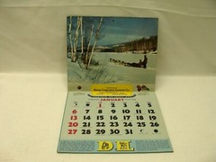5 1950s Calendars/Holiday/ Pictures of a By Gone Era/Mich Seasons Greetings