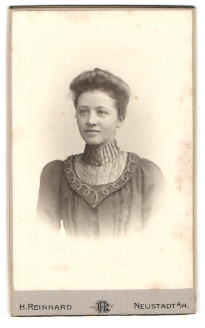 Photograph H. Reinhard, Neustadt a.H., portrait of a lady CDV/cabinet photo