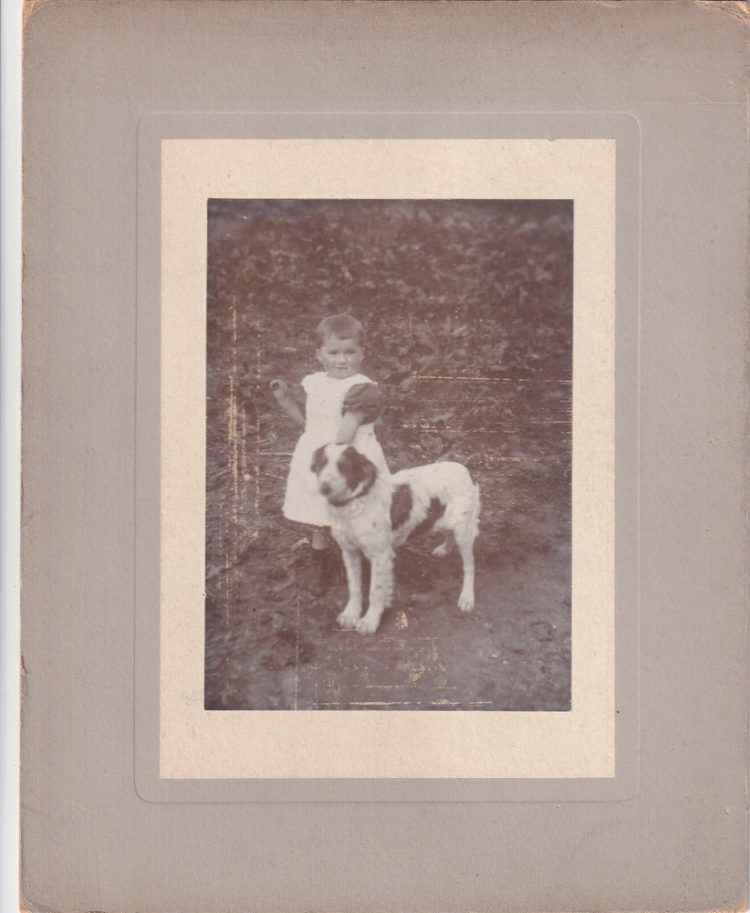 Cardboard Photo – Child with Dog –