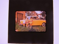 Trabat Trappi color slide GDR three girls from the 70s
