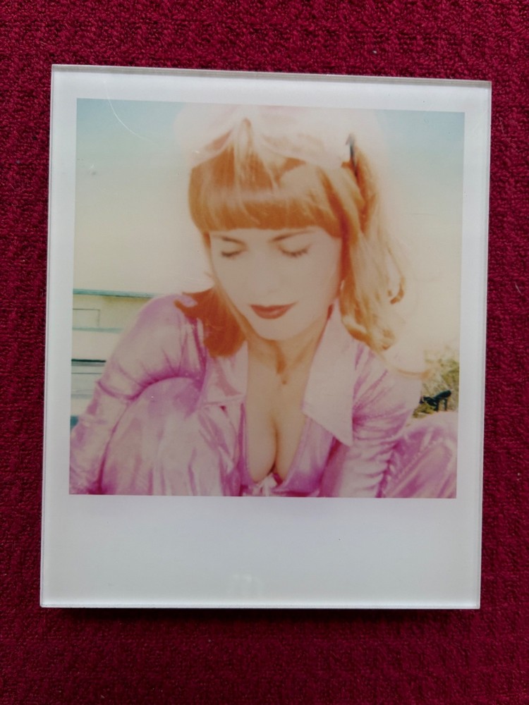 STEFANIE SCHNEIDER Art Small Open Ed #10360 Print 2007 3.5 x 4″ «Radha Pink»