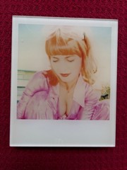 STEFANIE SCHNEIDER Art Small Open Ed #10360 Print 2007 3.5 x 4″ «Radha Pink»
