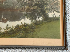 Wallace Nutting Exterior «Still River» Hand Colored Photo