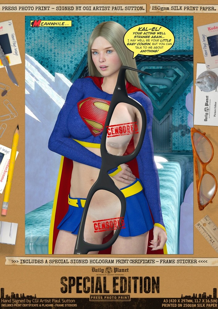 Supergirl SEXY Melissa Benoist DC Comic A3 Print Strange Superman Kara Danvers