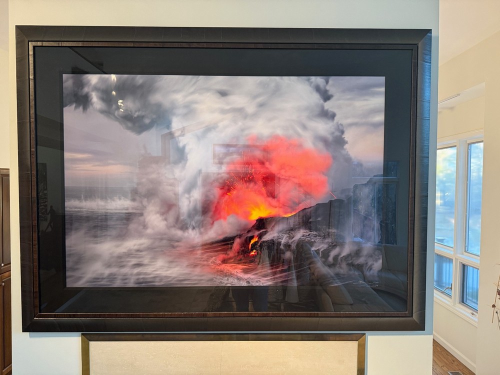 Peter Lik “Pele’s Whisper” Volcano Hawaii Framed Photo 1.5m