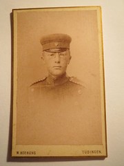 E. Ildler? or Heller? 1889 as soldier in uniform/CDV W. Hornung Tübingen