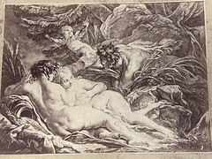Curiosa Albumen Photograph Engraving François Boucher A. Calavas Paris 1875