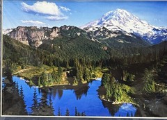 Sherrill SIGNED Matted Photo 8×10 Mt Rainier Eunice Lake WA Landscape Vintage