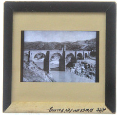 Slide Negative Photo Aqueduct Bridge Water Pipe Spain 1960 Glass Vintage AW