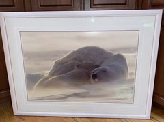 THOMAS D MANGELSEN- Polar Bear “ Against The Wind” Framed Print #761