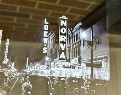 1941 Charles S Borjes Norva Downtown at Night Norfolk Virginia Framed Print