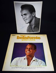 Belafonte, original photograph signed inscribed dedication + vinyl