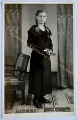 orig. Photo postcard photography child children around 1930 Greifenhagen girl confirmation