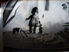 Glass Plates Negative Circa 1930 1933 Marburg Young Woman Teddy Doll Still Life