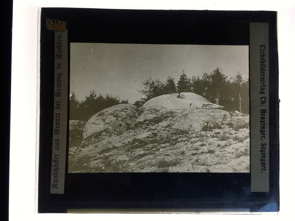 Original old glass slide/plate Kamenz in Saxony approx. 1924 8.5x10cm SW-