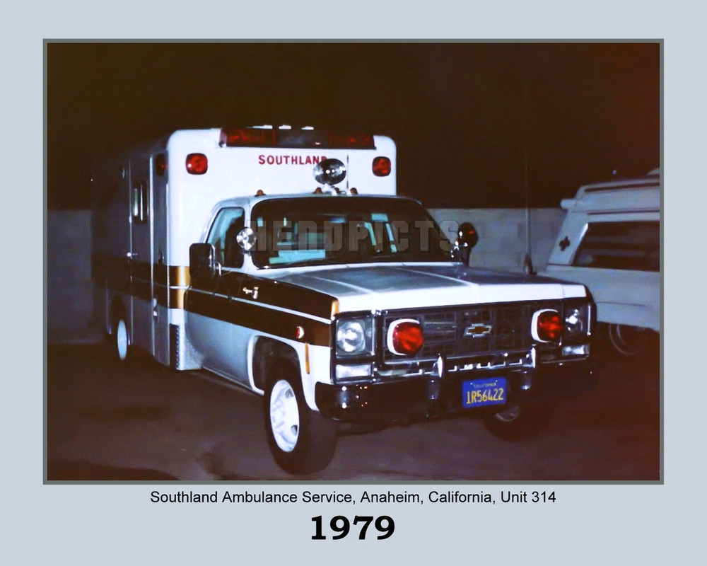 Vintage 1979 Southland Ambulance of Anaheim, CA 8×10 Unframed Photo VFRPBT_0059