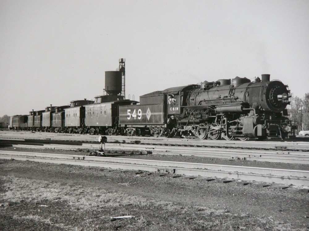 549 Locomotive Chicago & Illinois 8×10 Photograph Vtg 50s C&IM Railway Railroad