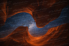 Digital AI Photo Art Picture Desktop Wallpaper Background Photo Canyon Milky Way
