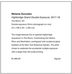Highbridge, The Bronx, NY, 24 x 198in, photo on vinyl, 2018 by Melanie Gonzalez