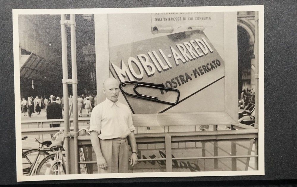 Photo Portrait Advertising Milan Italy Furniture Store Sign Market 1957 Picture Advertising