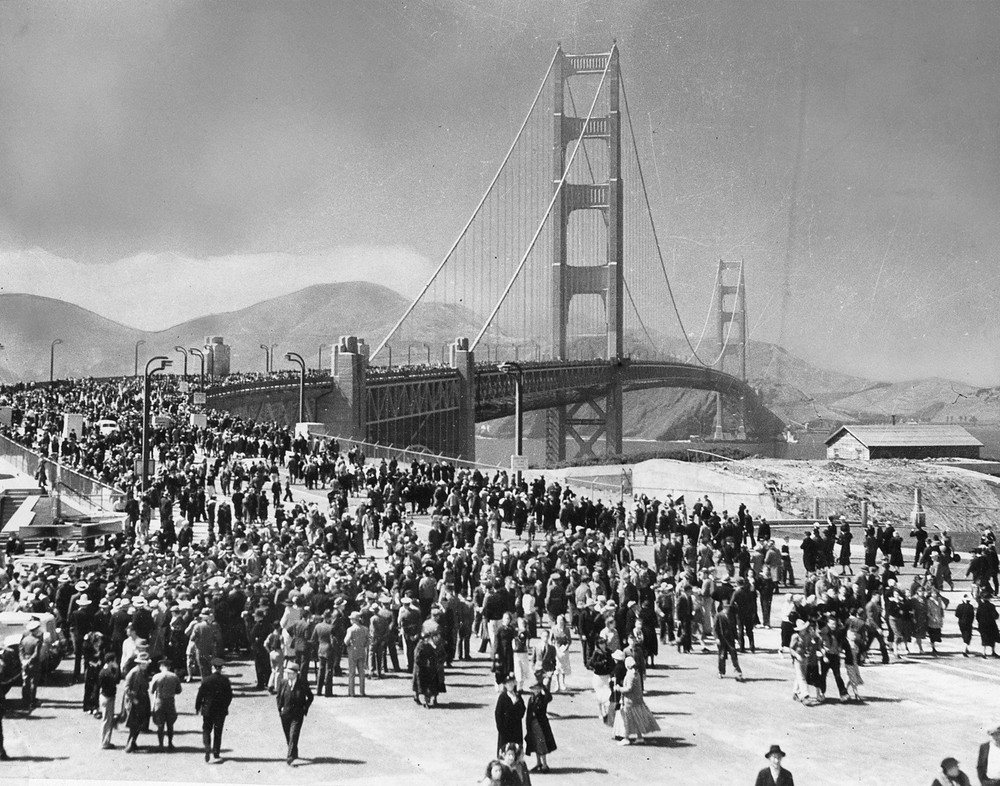 Opening of Golden Gate Bridge 11″x14″ Photograph Print 11×14