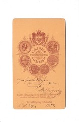Alois Beer CDV photo portrait of a man/clergyman with dedication-Klagenfurt 1874