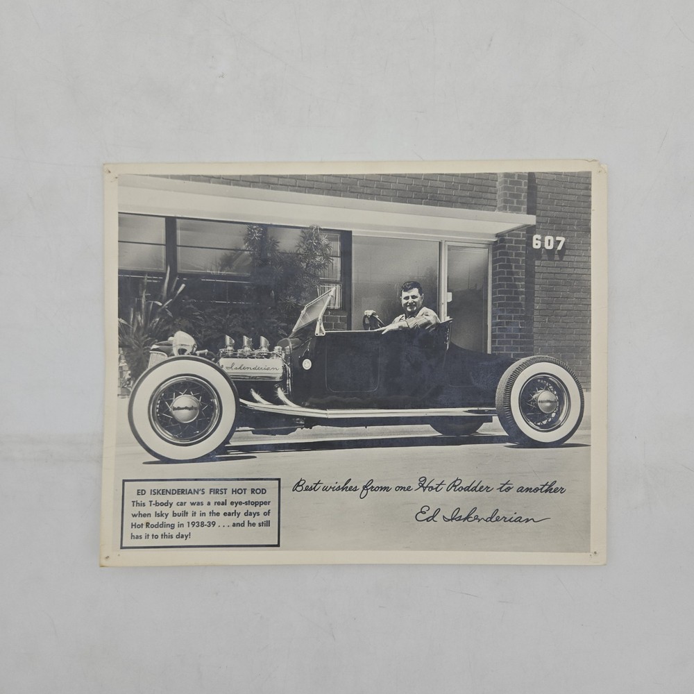 Vintage B&W Photo PRINT of Ed Iskenderian’s First Hot Rod