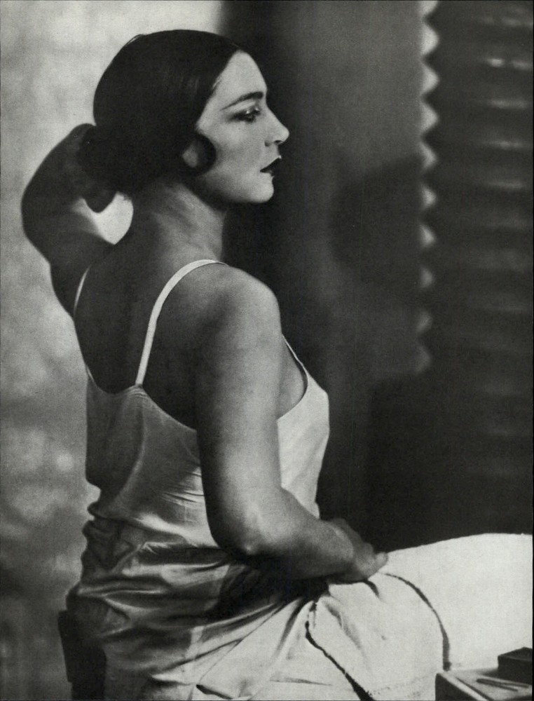 1975 Man Ray Female Fashion Model Night Gown Posing Art Photo Gravure