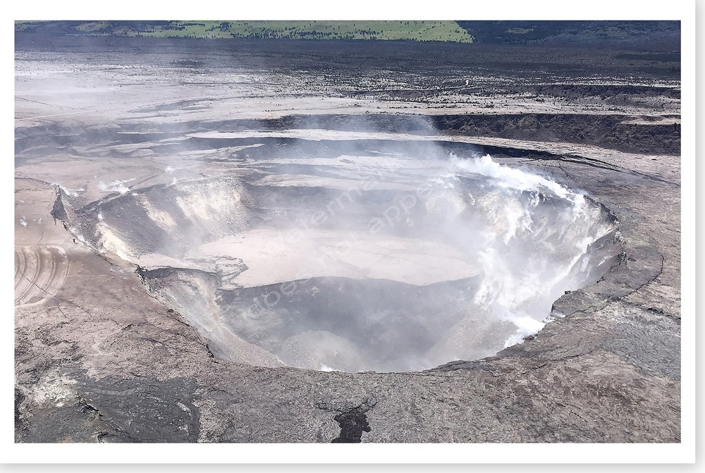 2018 View Into Enlarged Halema‘uma‘u Crater Kīlauea Volcano Silver Halide Photo