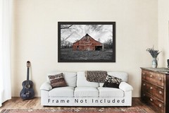 Country Photography Print – Picture of Rustic Red Barn in Missouri