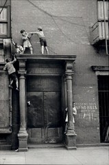 1940 1980s Original Helen Levitt New York City Street Fight 20′ High Art Photo