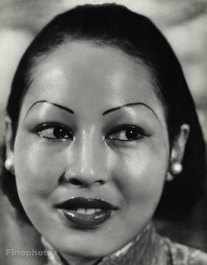 1939 Original Roger Parry Chinese Girl Portrait Female Vintage Photo Gravure Art