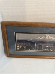 Portland Oregon Skyline Photo By Ron Keebler Mt Hood Twilight Panoramic PNW Art