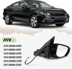 Right Passenger Side Door Mirror for 2016-2021 HONDA CIVIC LX SE Sport with Powe