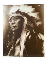 Vintage 11×14 Edward Curtis Reprint Indian Chief Joseph & Sioux Hollow Horn Bear
