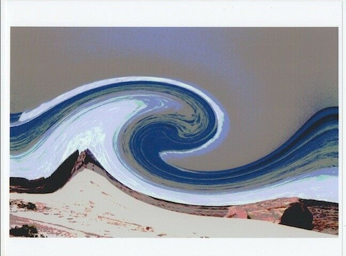 OCEAN WAVE ART ON 8.5 X 11 INCH UNMOUNTED GICLEE PHOTOGRAPH PRINT SIGNED