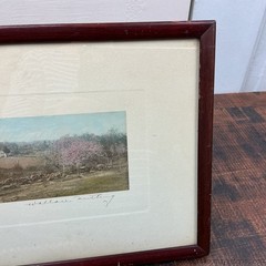 Wallace Nutting Colorized Photograph Art Print New England Landscape Homestead